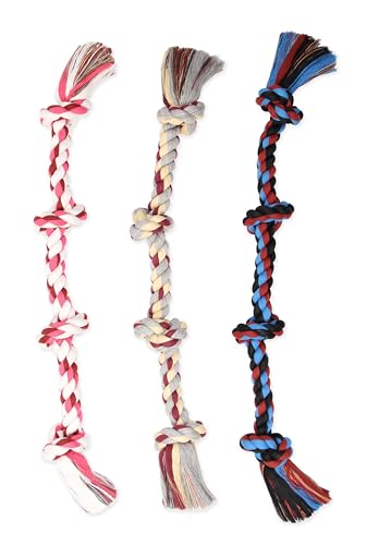 Mammoth Flossy Chews Color Rope Tug (X-Large 31" / 4 Knot)