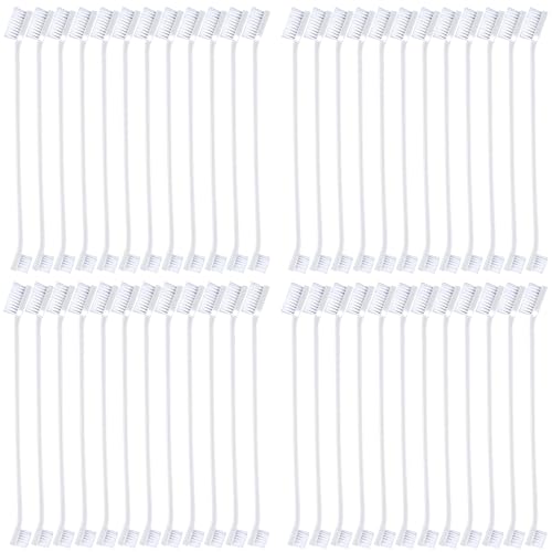70 Pcs Dog Tooth Brush Dual Headed Pet Toothbrush (White)
