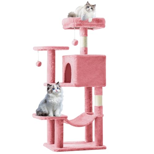 44 Inch Small Cat Tree Tower for Indoor Cats and Kittens (Pink / 44IN)