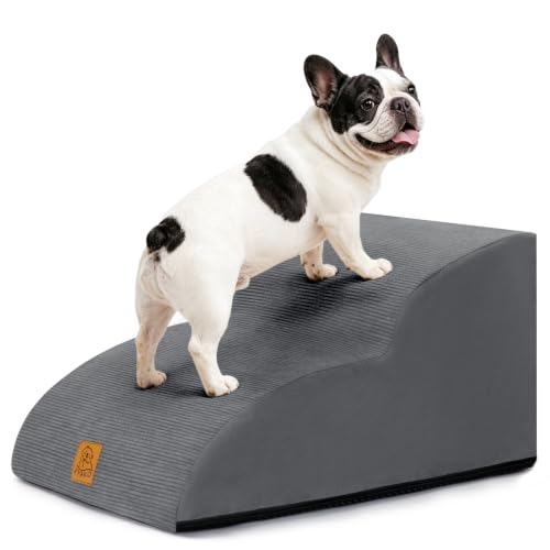 Dog Stairs for Small Dogs and Cats (Gray / 2-Step (H11.8))