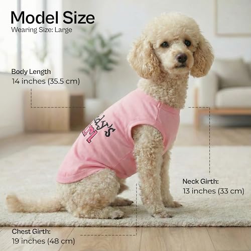Dog Shirt 100% Cotton Shirts for Large Dogs (2X-Large (25-40lbs))