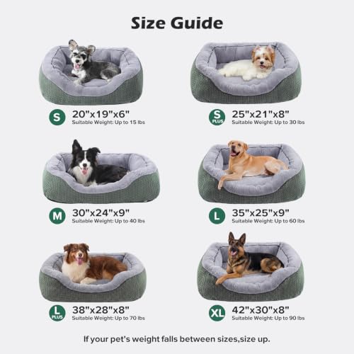 Large Dog Beds Large Sized Dog (L PLUS (38"x28"x8") / Green)