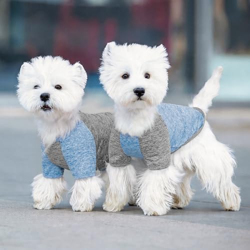 2Pack Dog Shirt for Large Dogs Sun Protection Tank Top with Sleeves (XXX-Large (55-75lbs) / 1# 2Pack(Blue+Grey))