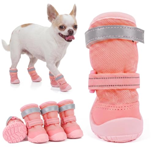 Dog Shoes Non (Pink / 1#(Paw Width:1.18"))