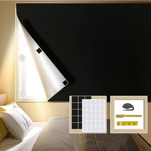 Portable Blackout Window Cover (57"W x 79"L (Pack of 1) / Black)