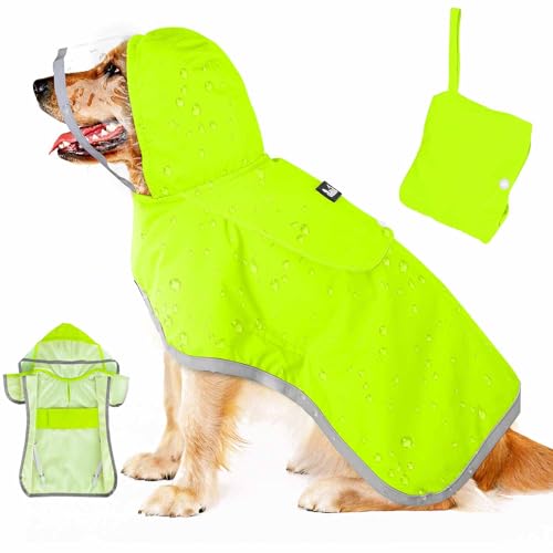 Dog Raincoat Waterproof Rain Jacket (Green / X-Small)