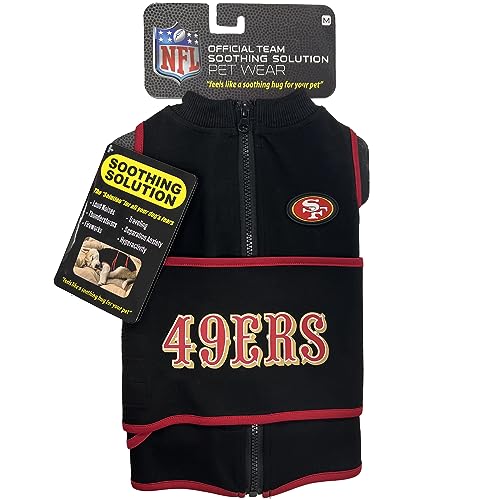 NFL SAN Francisco 49ERS Dog Anxiety Shirt Calming Soothing Solution Vest for Dogs (San Francisco 49ers / Extra Small)