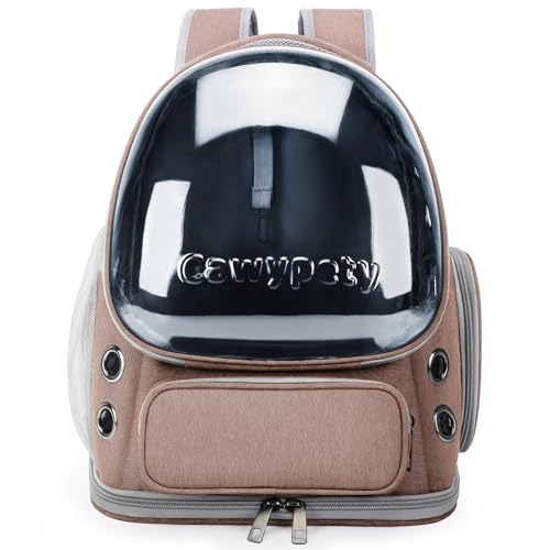 Cat Backpack Carrier Large Space Bubble Backpack up to 12lbs Khaki (Khaki)