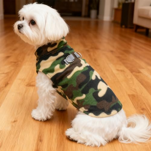 Dog Fleece Vest Sweater Winter Jacket for Small Medium Dogs (Medium / CAMO)