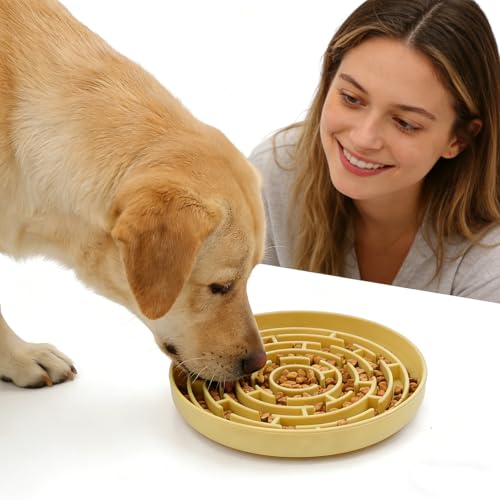 Silicone Slow Feeder Dog Bowls (Yellow)
