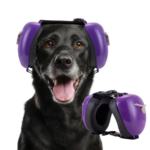 Dog Ear Muffs for Noise Protection (Purple / Medium)