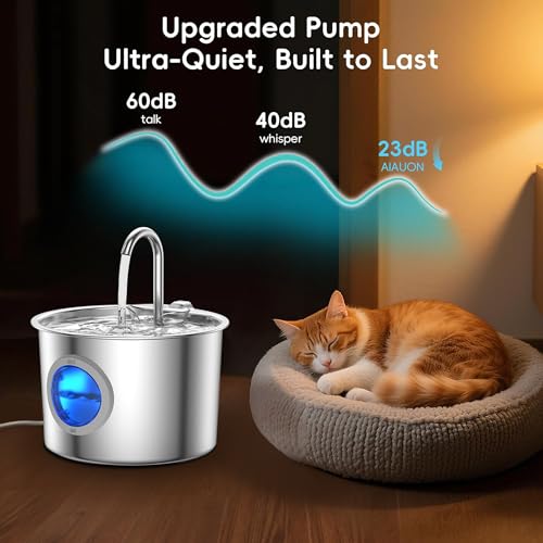 Cat Water Fountain Advanced 304 Stainless Steel 2.2L