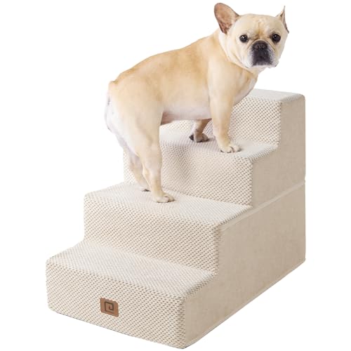 Dog Stairs for Bed 18" H (Beige / Standard 15" x 24" x 18")