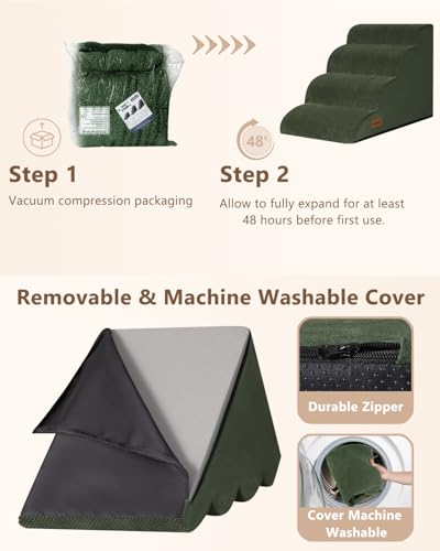 Dog Steps for Bed or Couch (Green)