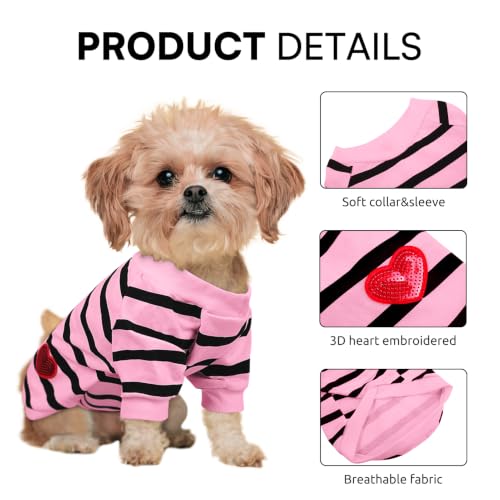 Dog Shirts for Small Dogs (Light Pink / Small)