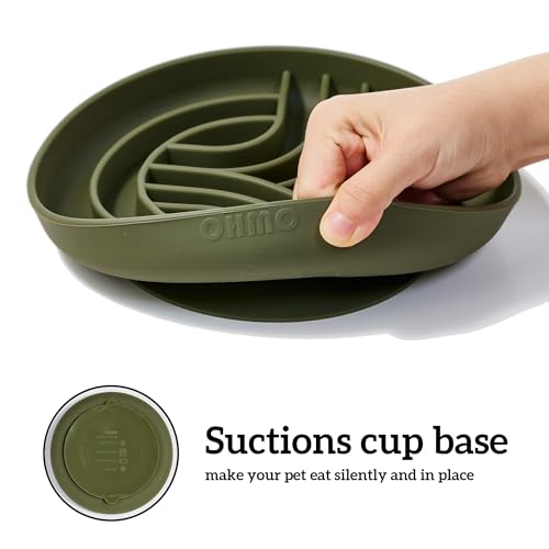 Slow Feeder Dog Bowl (Camo Green)