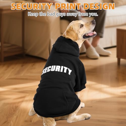 Security Dog Hoodie (Black（Security） / Large)
