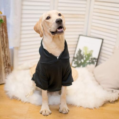 Dog Hoodie for Large Medium Small Dogs (Black / Large)