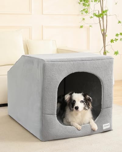Indoor Dog House Large Sized Dog Tent with Covered Dog Bed 36x26in (X-Large (36"L x 26"W x 26"Th))