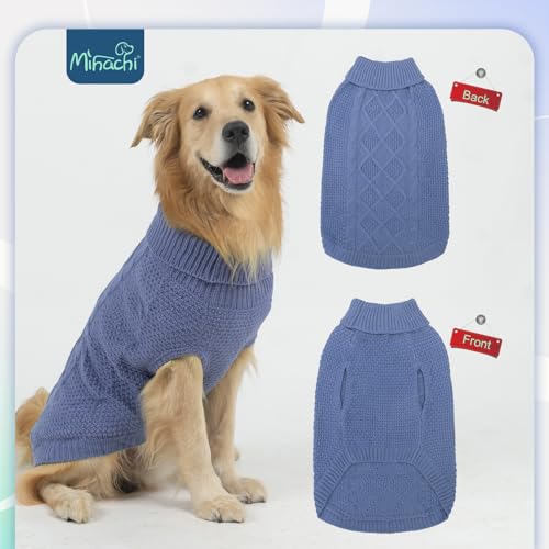 Turtleneck Dog Sweater (Small/Medium / Grayish Blue)