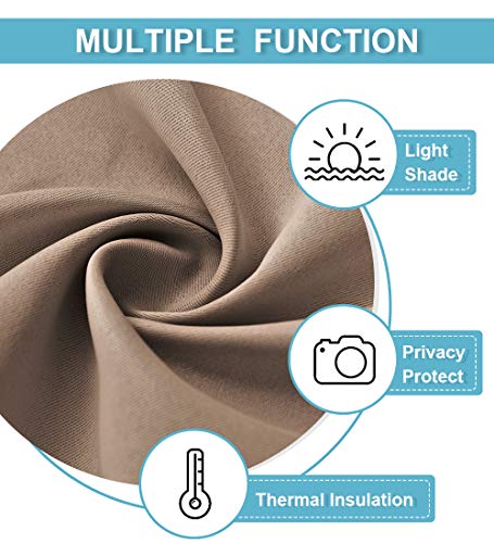 Blackout Door Curtain for Patio Front Tricia French Door Window (Mocha / 30"W x 69"L (Pack of 1))
