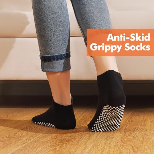 12 Pairs Grip Socks for Women & Men (5.5-9 / Dot Pattern/Multicolor(12 Pairs))