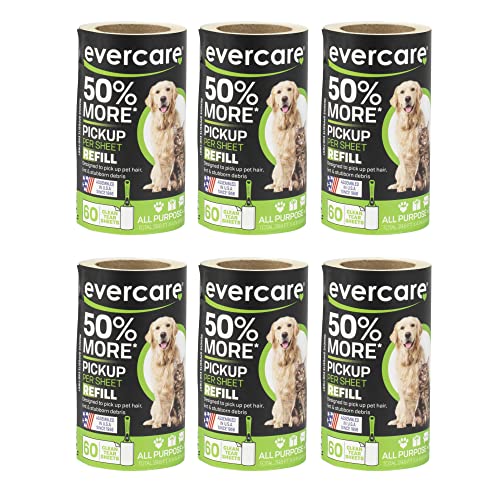 Pet Lint Roller Refill (Pack of 6 (360 Sheet Count))