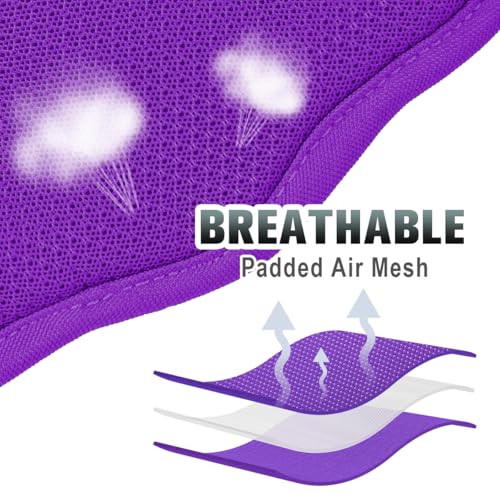 Dog Harness for Small Sized Dog No Pull Dog Vest ID Tag Pocket (Purple / Small)