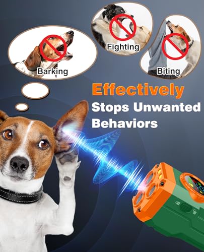 2026 Upgraded Smart Display Anti Barking Device for Dogs (Green)