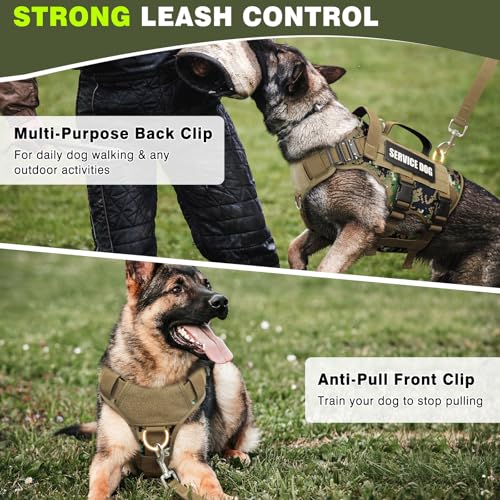 Service Dog Vest Harness for Large Dog (X-Large / Camo Forest)