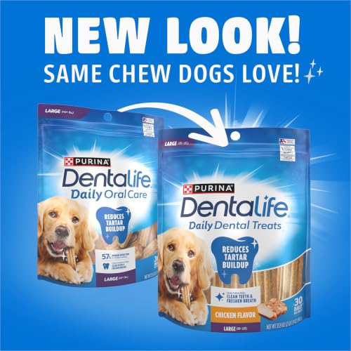 Daily Oral Care Dog Treats for Large Dogs (30 Count (Pack of 1))