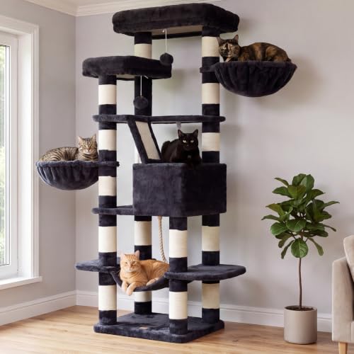 Cat Tree 68 inch Multi (Smoky Gray / 68 inch)