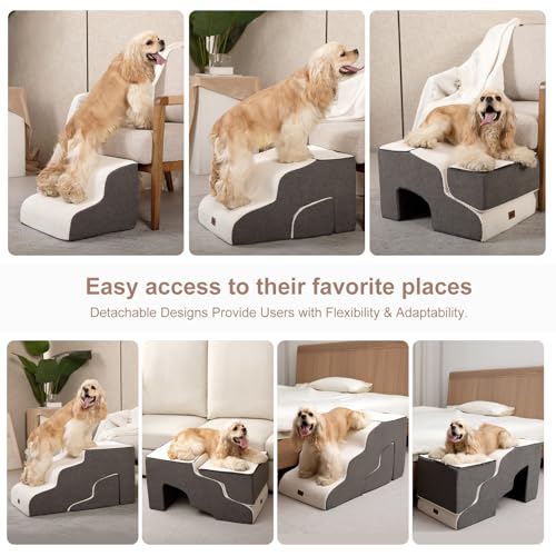 Dog Stairs for High Beds with Tunnel