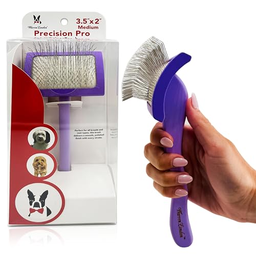 Precision Pro Dog Slicker Brush for Medium Long Coats