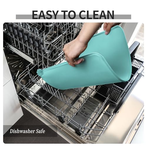 Silicone Pet Feeding Mat (Teal / 18.5" x 11.5")