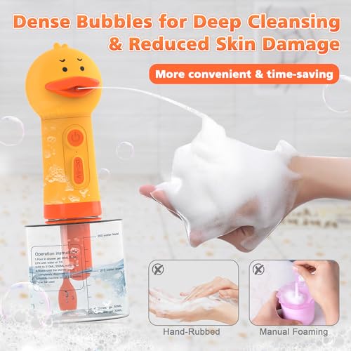Electric Dog Soap Dispenser with Brush Dog & Cat Bathing (400ml Duck)