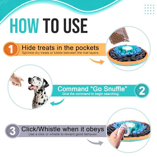 20" Dog Snuffle Mat (20 Inch with Clicker and Whistle)