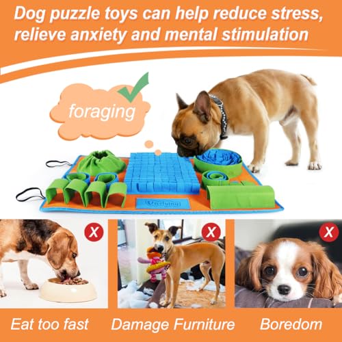 Snuffle Mat for Dogs (Blue Green Orange)