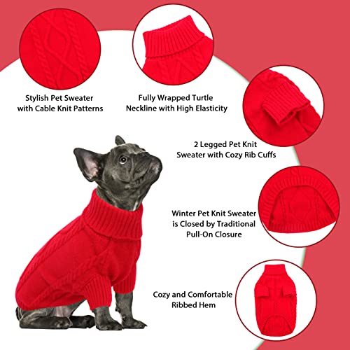 Small Dog Sweater for Small Dogs Girl (X-Small / Red)