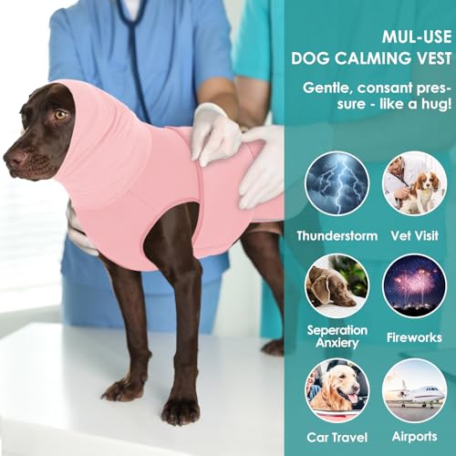 Dog Anxiety Vest (Pink / Medium)