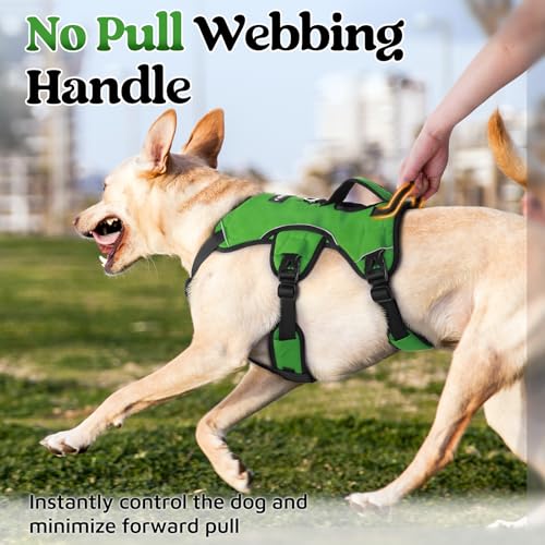 Escape Proof Dog Harness for Large (Green / Large)