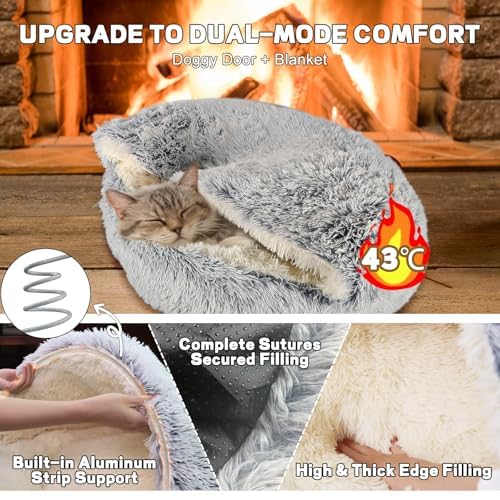 Calming Small Dog Bed & Indoor Cat Bed (Non-removable-65cm)