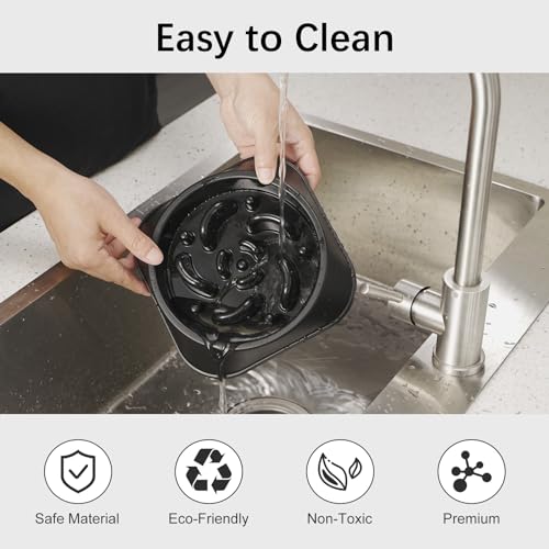 1 Pack Slow Feeder Dog Bowls (H-Black / Medium)