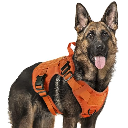 Tactical Dog Harness for Large (Orange / X-Large)