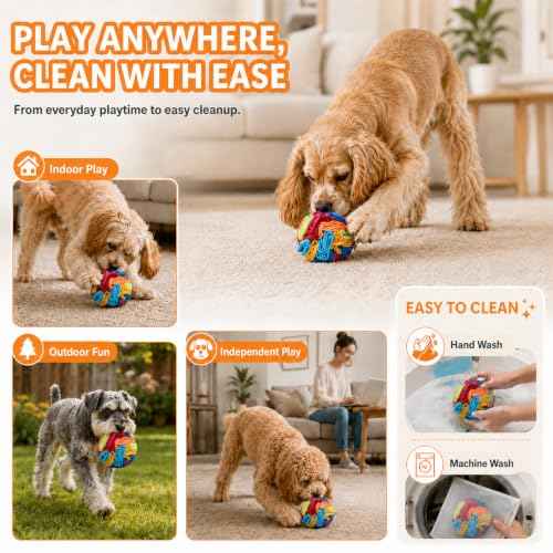 Snuffle Ball Snuffle Ball for Small Dogs (Rainbow-colored / Medium)