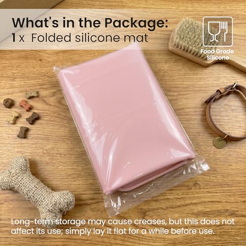 Silicone Pet Feeding Mat (pink / 26*18)