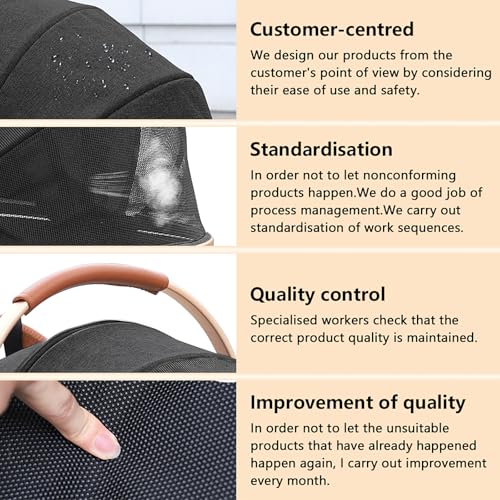 Dog Stroller with Removable Carrier Foldable Pet Stroller (Black)