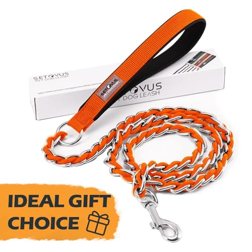 Chain Dog Leash (Orange / 4FT(80-150lb))