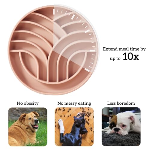 Slow Feeder Dog Bowl (Coral)