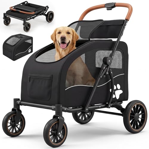 Dog Stroller for Large Dogs (Black)